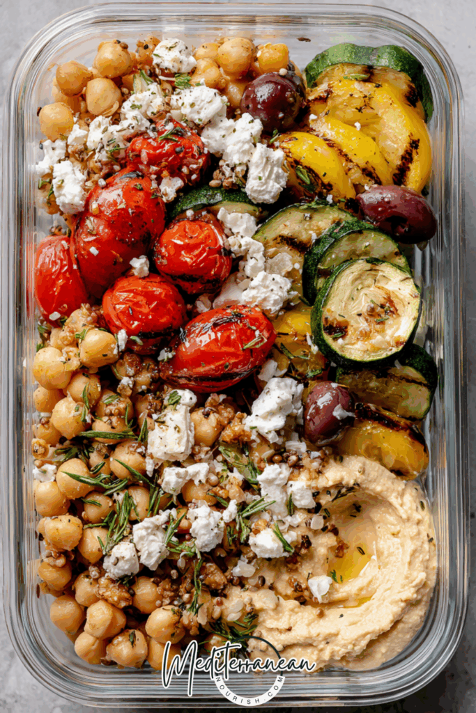 Roasted Veggie & Hummus Meal Prep Boxes
