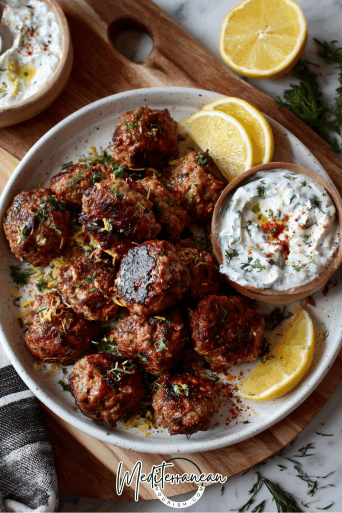 Spiced Turkey Kofta with Yogurt Sauce