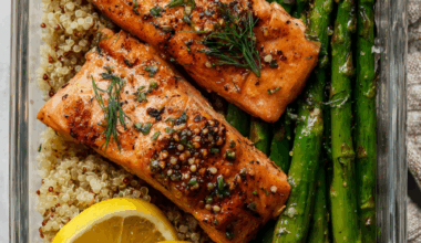 Lemon Herb Salmon with Quinoa & Asparagus