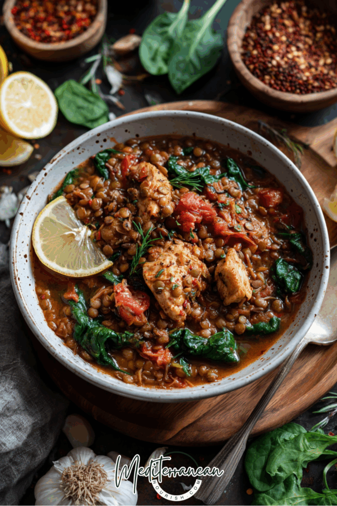 Mediterranean Lentil & Chicken Stew