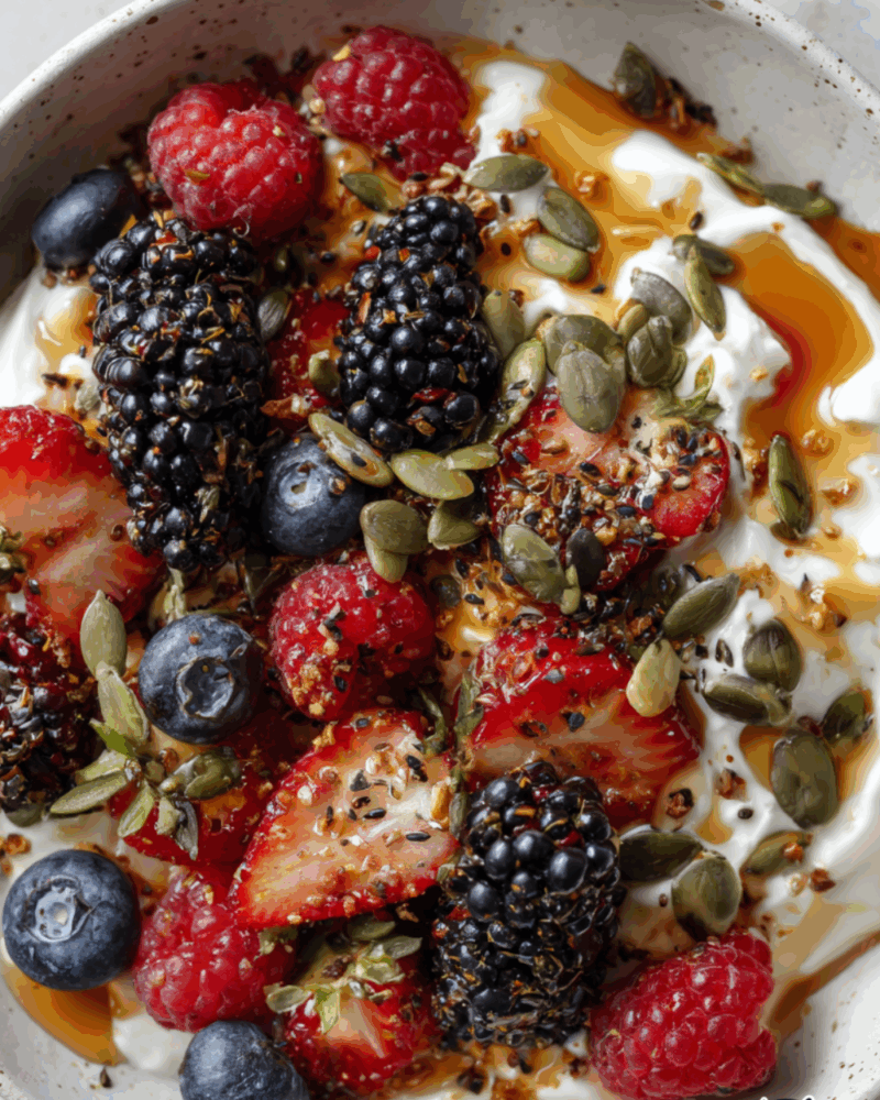 Greek Yogurt Bowl with Honey and Berries
