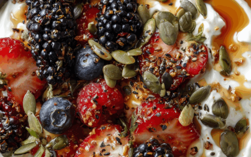 Greek Yogurt Bowl with Honey and Berries