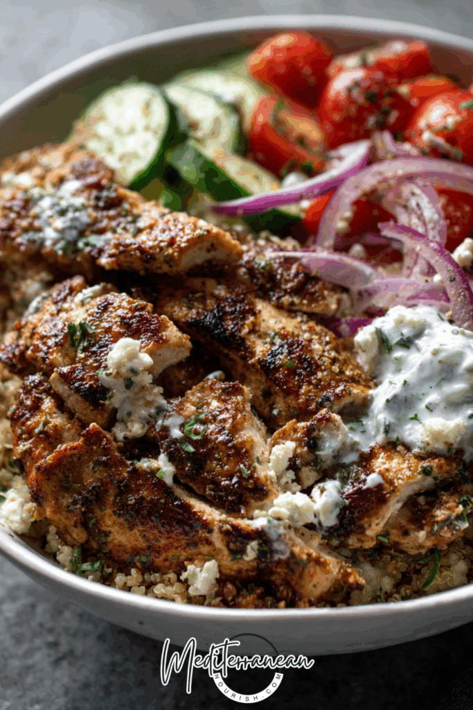 Greek Chicken Gyro Bowls
