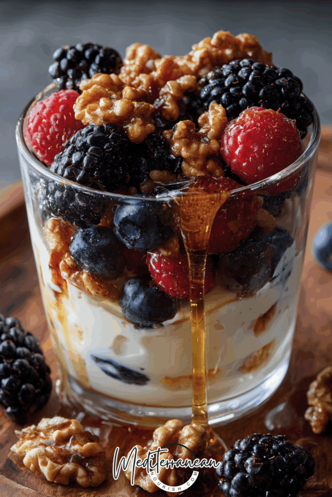 Greek Yogurt with Berries, Walnuts & Honey