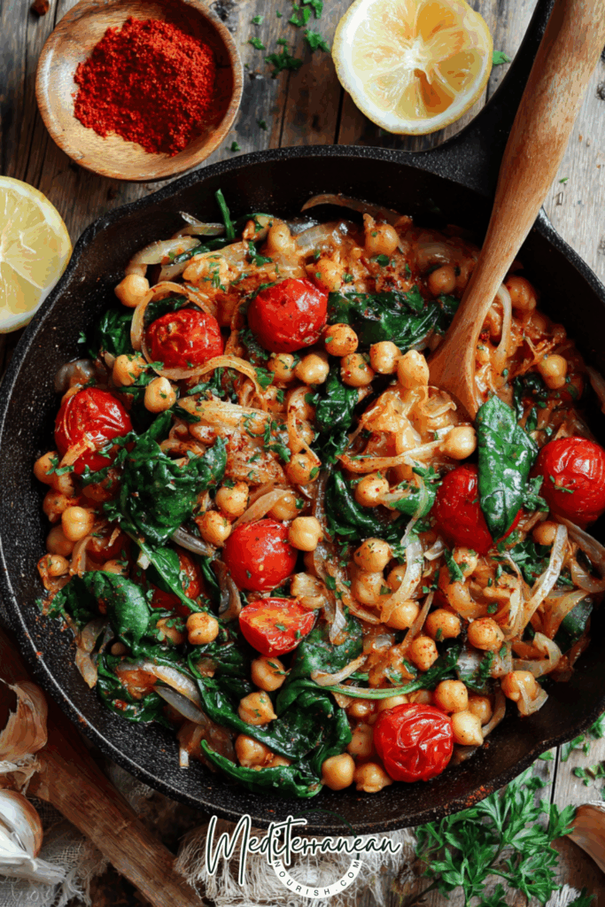 Mediterranean Chickpea & Tomato Skillet