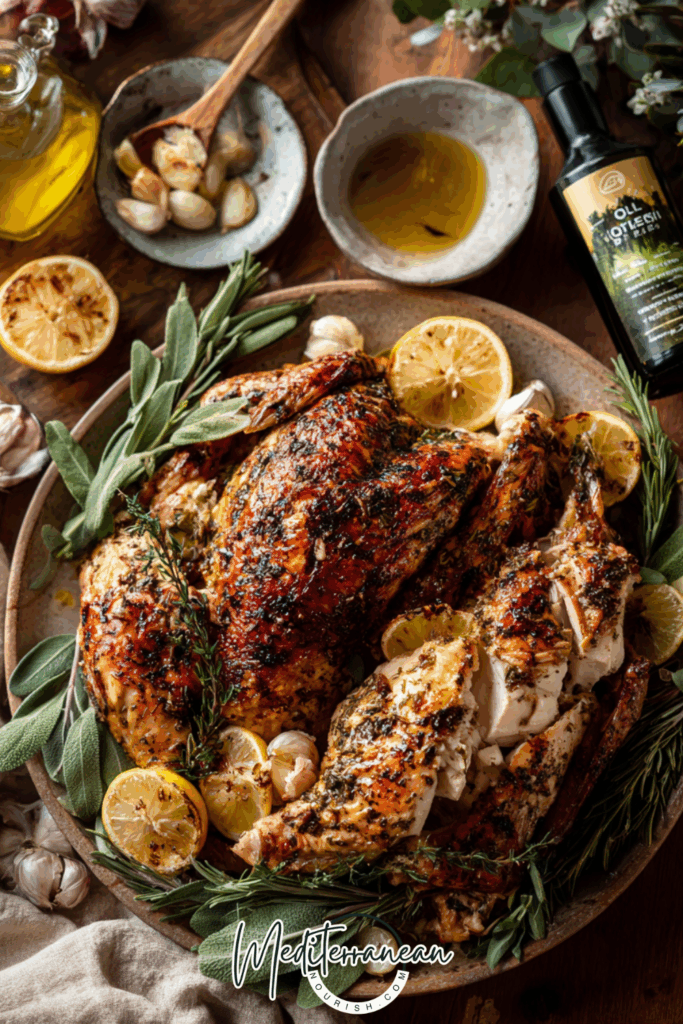 Olive Oil & Herb-Roasted Turkey with Lemon and Garlic