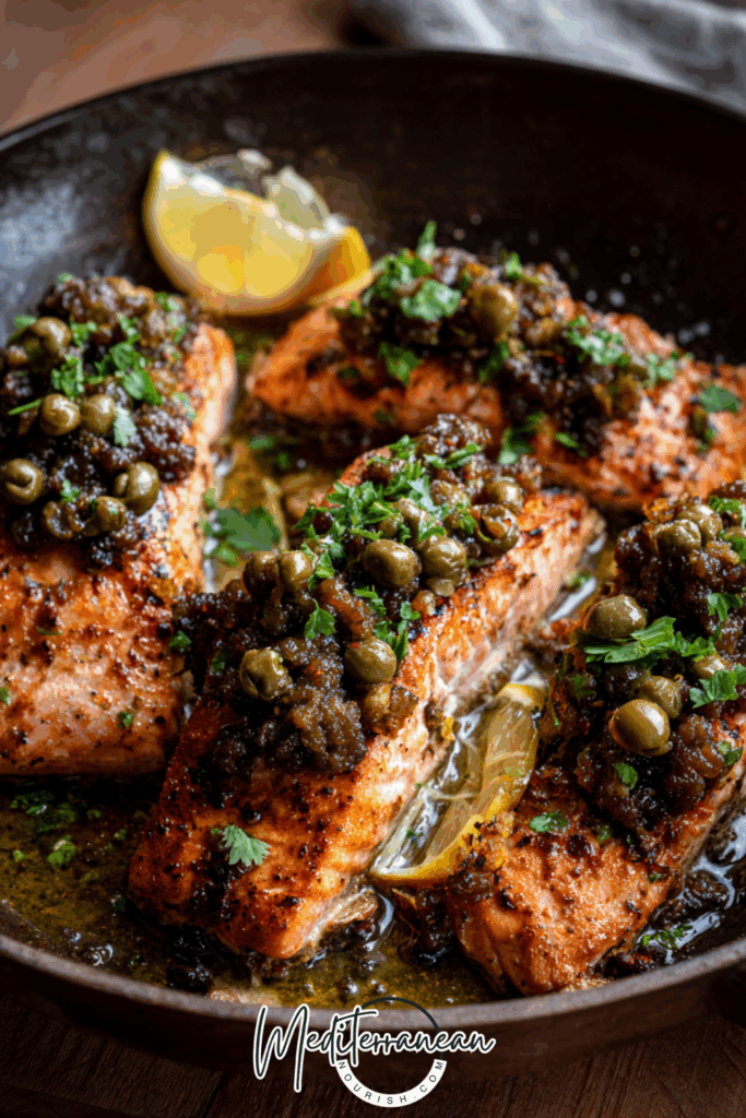 Mediterranean Salmon with Olive Tapenade