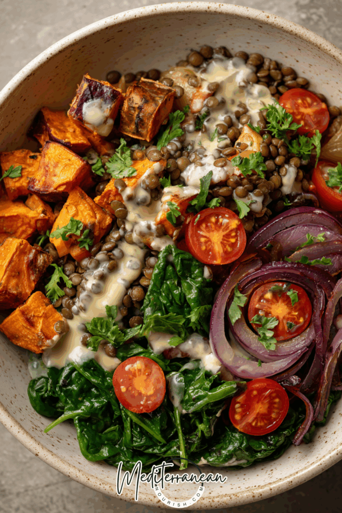 Lentil & Roasted Vegetable Bowl
