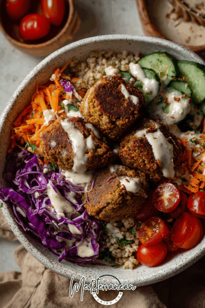 Falafel Power Bowl with Tahini Drizzle