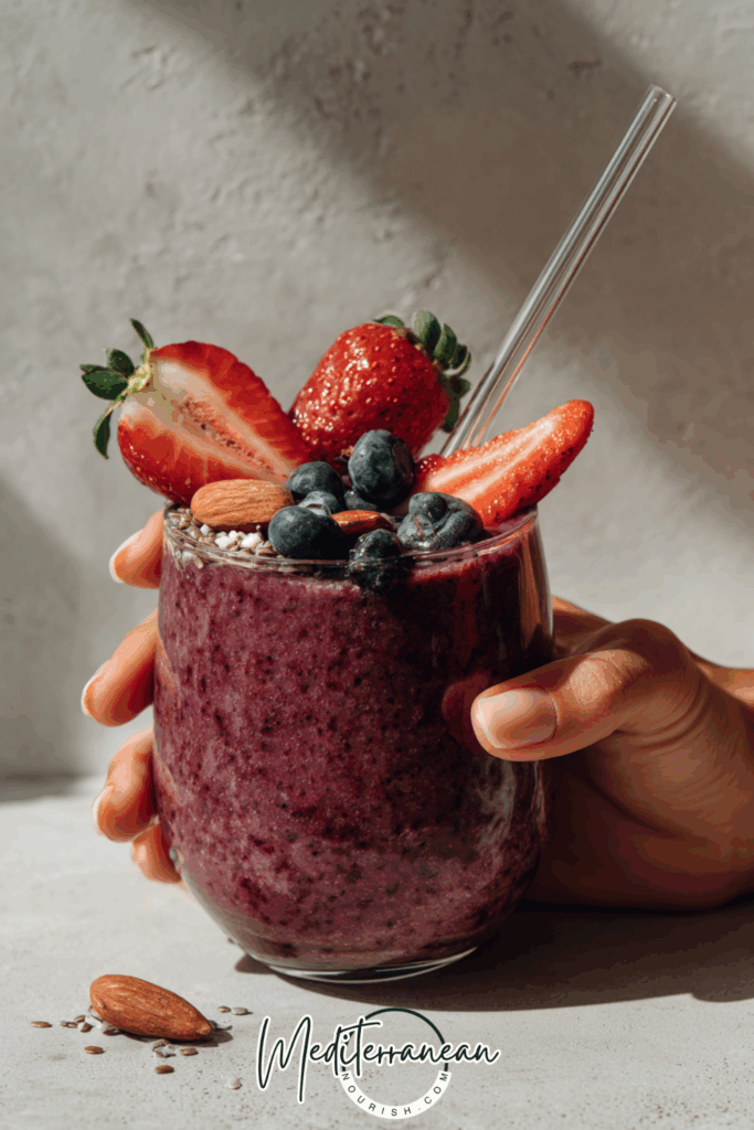 Mediterranean Berry Antioxidant Smoothie