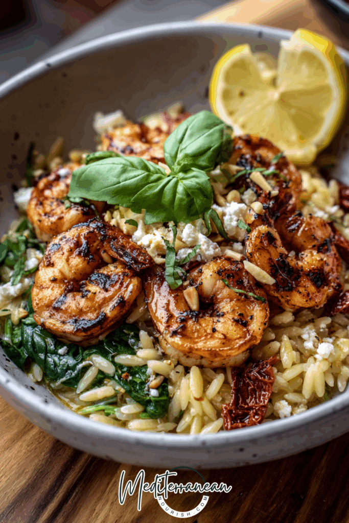 Grilled Shrimp & Orzo Bowl