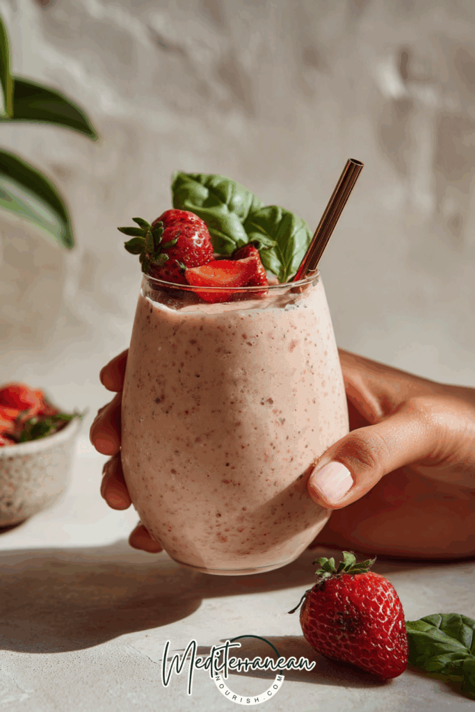 Strawberry + Basil Collagen Smoothie