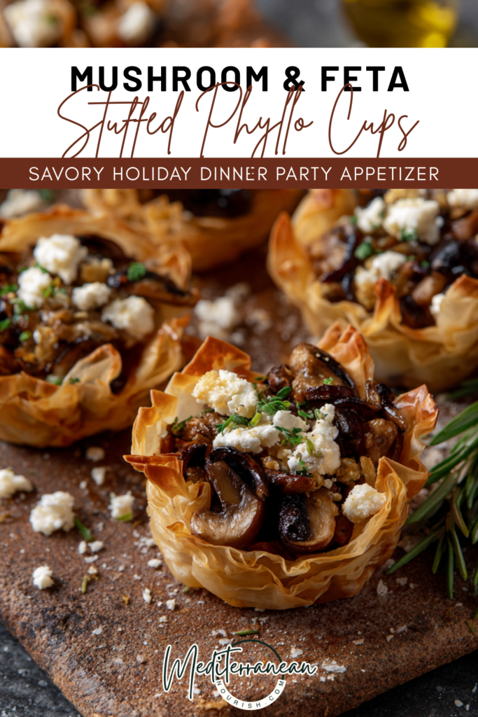 Mushroom & Feta Stuffed Phyllo Cups
