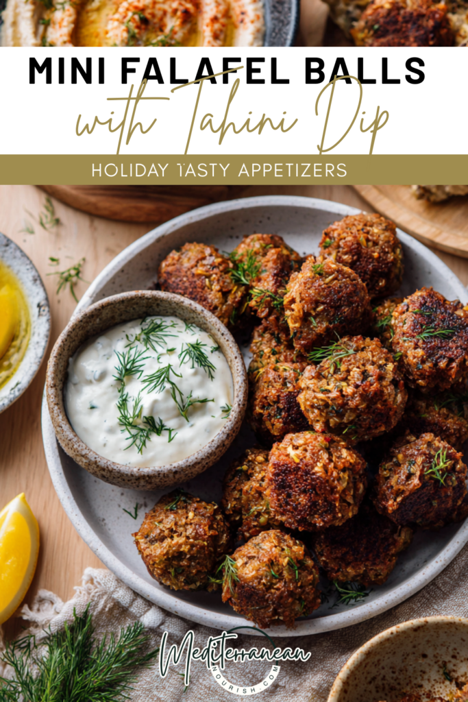 Mini Falafel Balls with Tahini Dip