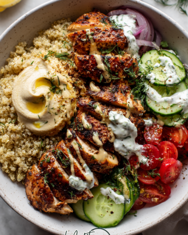 Greek chicken grain bowl
