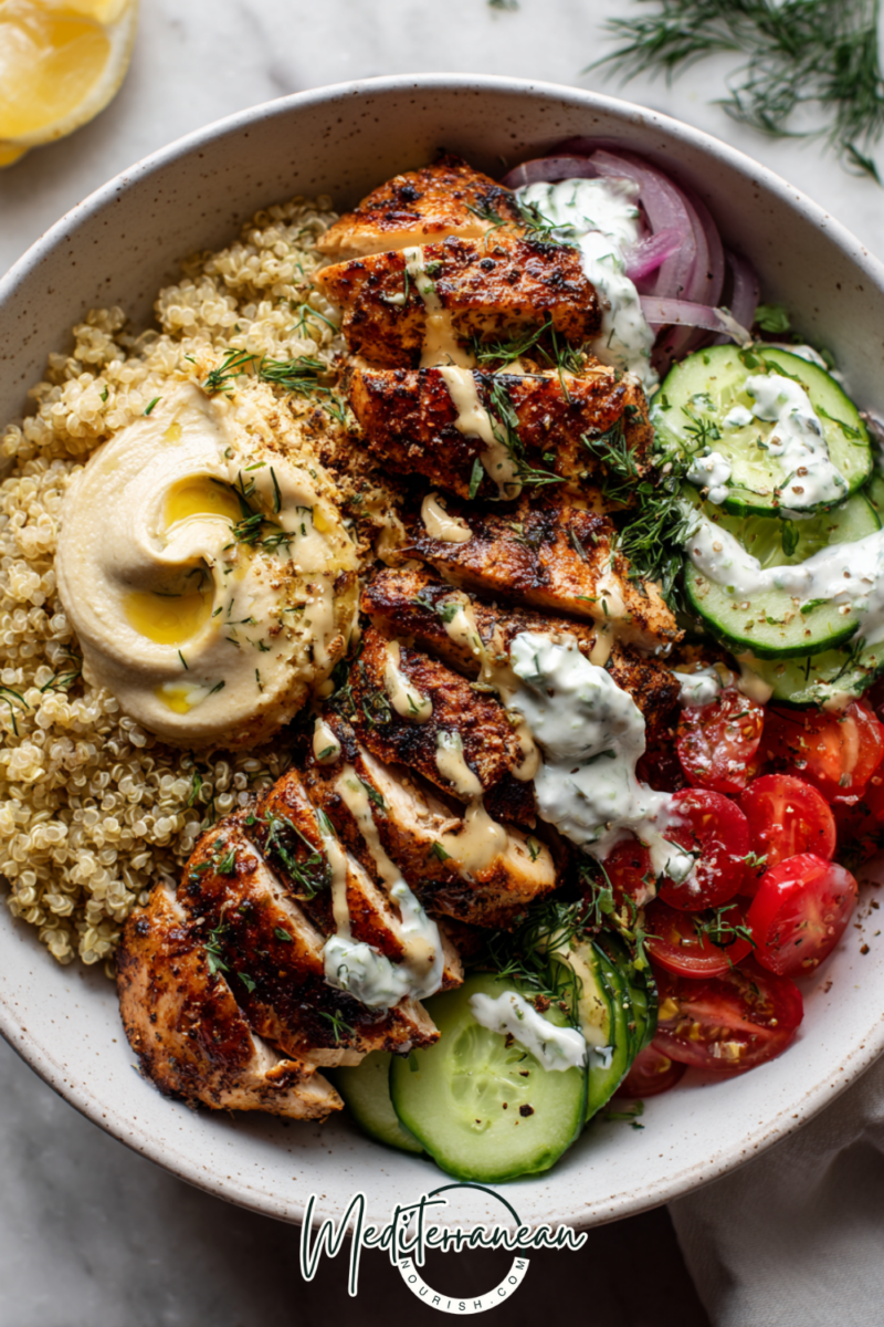 Greek chicken grain bowl