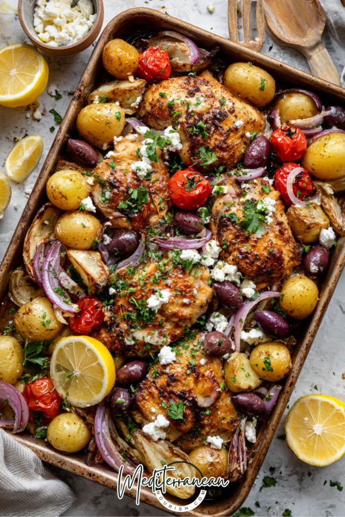 Sheet Pan Greek Chicken & Vegetables